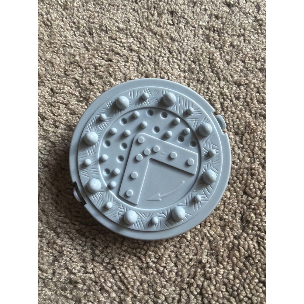 Vintage 1990 TMNT Ninja Turtles Technodrome Manhole Sewer Cover Lid part gray